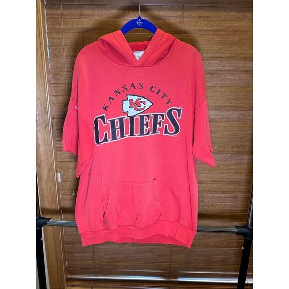 Vintage 2000 CSA Kansas City Chiefs NFL Football Script Logo hoodie Size Mens XL - Picture 1 of 6